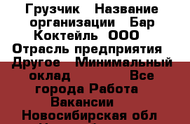 Грузчик › Название организации ­ Бар Коктейль, ООО › Отрасль предприятия ­ Другое › Минимальный оклад ­ 14 000 - Все города Работа » Вакансии   . Новосибирская обл.,Новосибирск г.